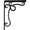Ekena Millwork Orleans Wrought Iron Bracket, (Single center brace), Antiqued Pale Gold 1 1/2"W x 7 1/2"D x 10"H BKTM01X07X10SOLAPG - alternate 3